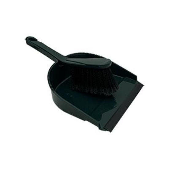 Picture of Dustpan Brush Set Plastic Black