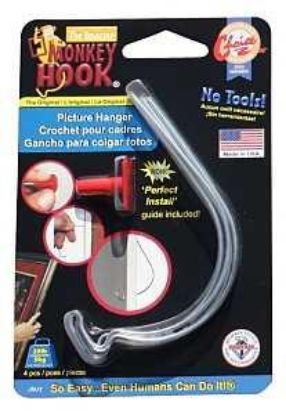 Picture of Picture-hanger, Original, 20lb, High Carbon Steel, Galvanized Zinc, Silver