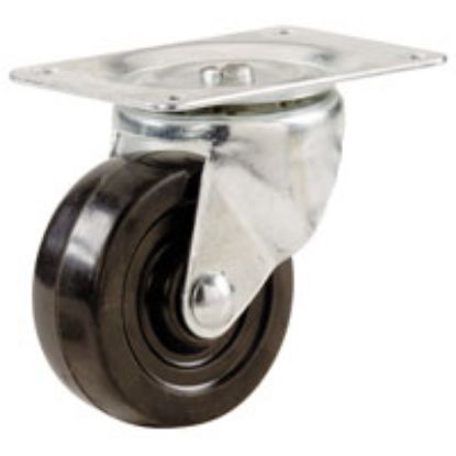 Picture of Shepherd General-Duty Plate-Caster 30 lb Capacity '1-1/4 in Dia Soft Rubber Wheel Plate Mounting