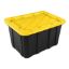 Picture of Industrial Tote\ Snap-on Lid Locking Polypropylene Black/yellow Lily