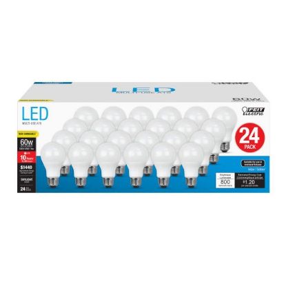 Picture of Feit Electric A800850/10kled/mp/24 General Purpose Led Bulb, A19 Lamp, E26 Lamp Base, White, Dayligh...