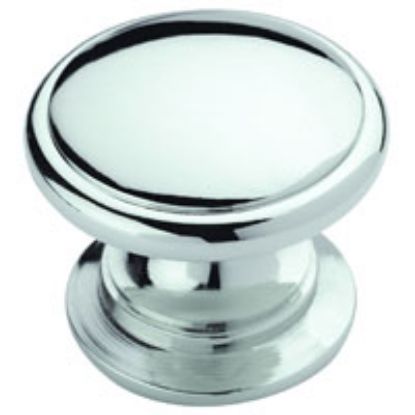 Picture of Cabinet-Knob Round 1-1/4 in Dia x 1-1/4 Inch-Long Zinc Polished Chrome