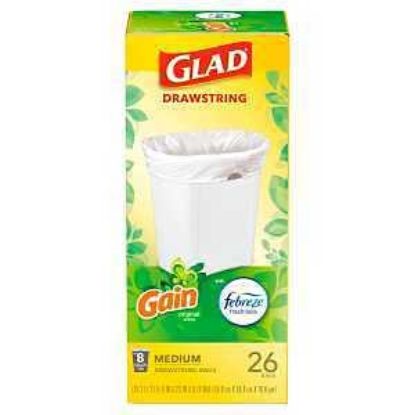 Picture of Trash-bags Residential Plastic Drawstring Gain-scent White 8-gal