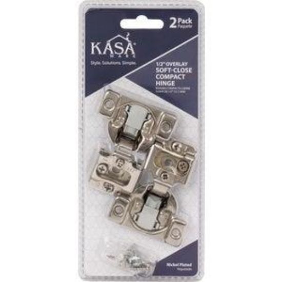 Picture of Hidden-hinge Overlay Soft-close Compact 1/2" Steel Nickel