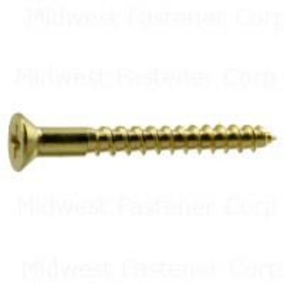 Picture of Wood-screw Flathead Phillips Brass #6 X 1-1/4"