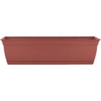 Picture of Window-box Planter Plastic Terra-cotta Detachable-saucer 24"