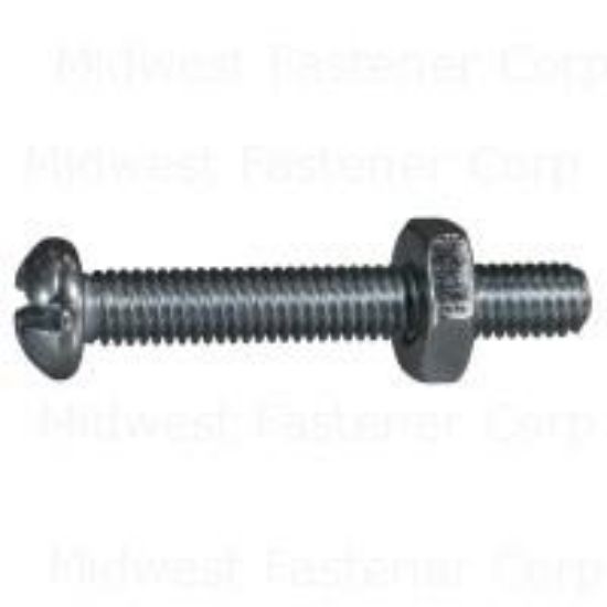 Picture of Machine-Screw With-Nuts Zinc-Plated Round-Head Combo-Drive #10-32 x 1-1/4"