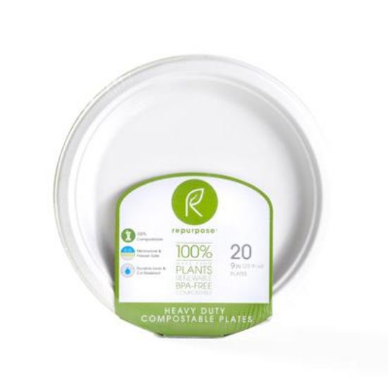 Picture of Plates Compostable Biodegradeable 9"