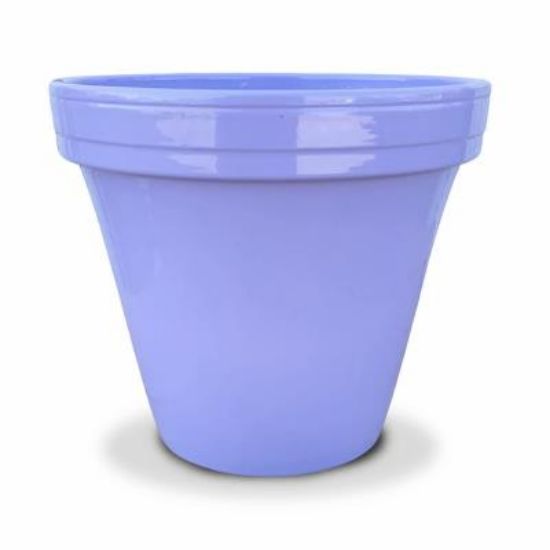 Picture of Flower-pot Clay Glazed Lilac 6.5"