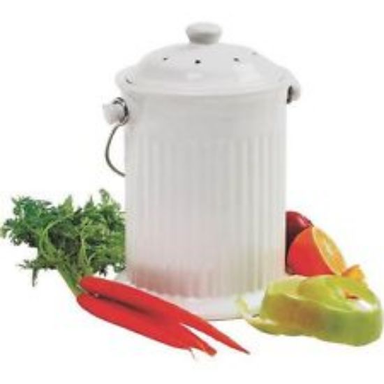 Picture of Ceramic Compost Crock White