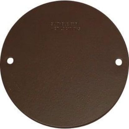 Picture of Weather-proof Electrical-box-cover Round Blank Bronze 4"