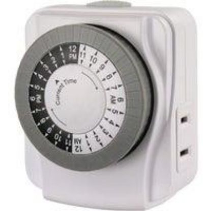 Picture of Timer Plug-in Mechanical 24-hour Polarized 2-prong