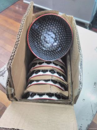 Picture of 4" Stamped Bow-black Ikat