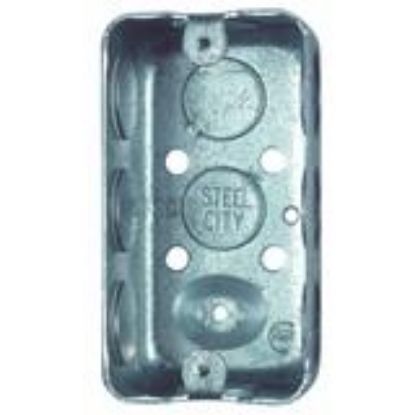 Picture of Electrical-Box Handy-box Steel Galvanized Drawn 4" X 2" X 2-1/8" Deep 1/2" Knockouts