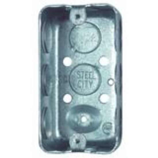 Picture of Electrical-Box Handy-box Steel Galvanized Drawn 4" X 2" X 2-1/8" Deep 1/2" Knockouts