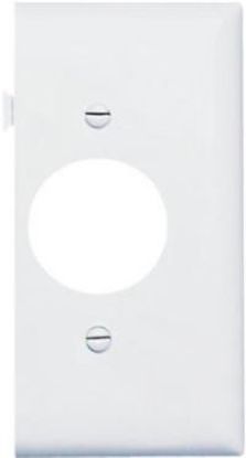 Picture of Single-receptacle End Section White Wall-plate