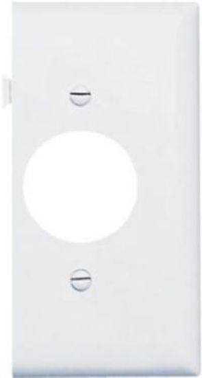 Picture of Single-receptacle End Section White Wall-plate