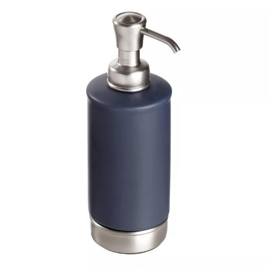 Picture of York Soap Pump Navy/ Brushed Nickel