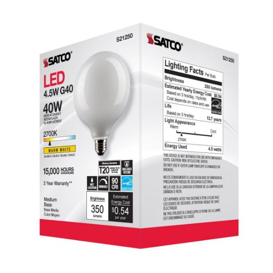 Picture of Light-bulb Globe-shape G-40