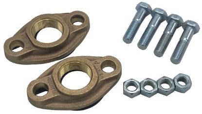 Picture of 2 Water-Meter Flange Set Lead-Free-Brass