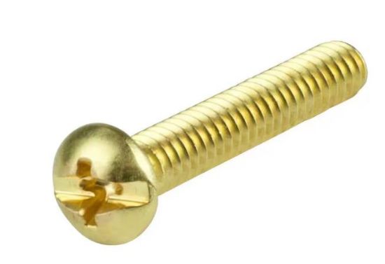 Picture of Machine-Screw With-Nuts Brass #8-32 x 1"