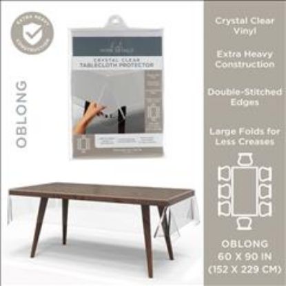 Picture of Premiumsuper Clear Table Cloth Dpc 60x90 Oblong W. Overlock
