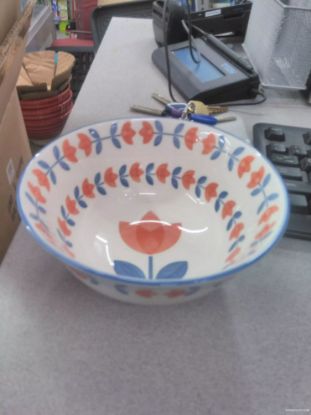Picture of Stamped Bowl 6"- Red Tulip