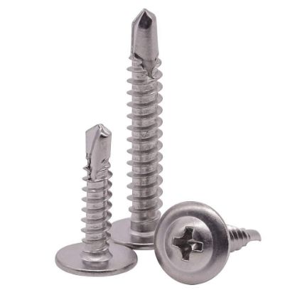 Picture of Sheetmetal-Screw Wafer-Head Screws #8 x 1" 1-Pound