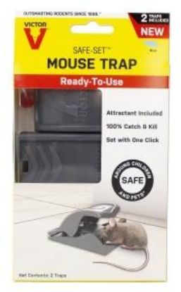 Picture of Mouse-trap Snap-trap Easy-set Pre-baited Reusable Pack-2