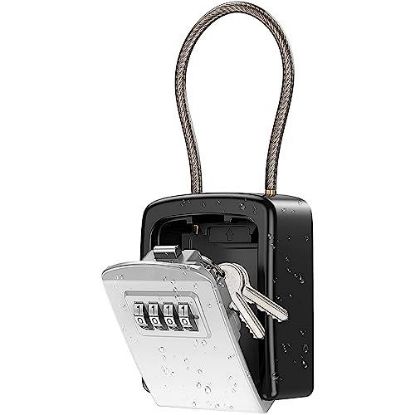 Picture of Amir Upgraded Key Lock Box, Safe Lock Box For Keys With Removable Shackle, 4-digit Combination Lock ...