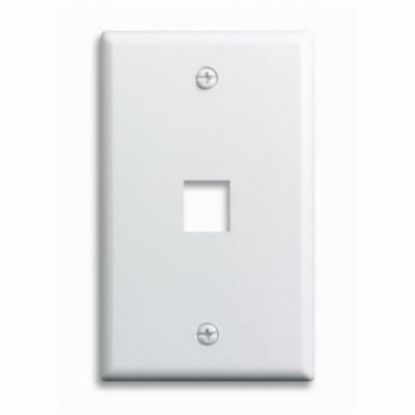 Picture of Wall-plate 1-gang Modular Keystone 1-port White