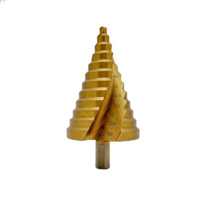 Picture of Step-drill High-speed-steel Titanium-coated 12-steps 14"-2-3/8"