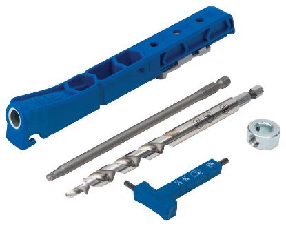 Picture of Kreg Pocket Hole Jig, 1/2 To 1-1/2 In Clamping, 1-guide Hole, Nylon/steel/thermoplastic Elastomer